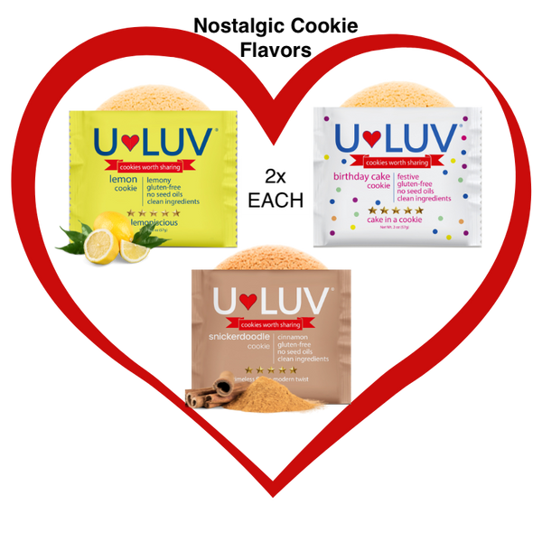 U-LUV Cookies | Golden Pack | X6 Units | 3 Different Flavors